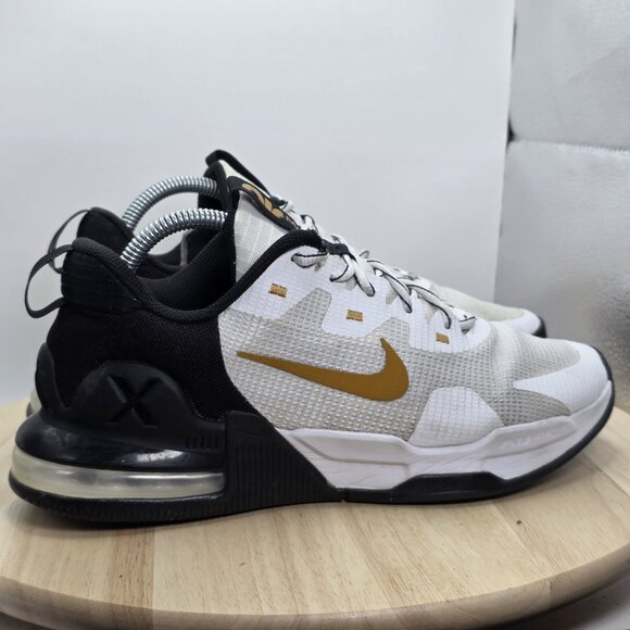 Nike Air Max Alpha Trainer 5 Low Black White Gold Sneaker Athletic Shoe Men 9 - Picture 3 of 8